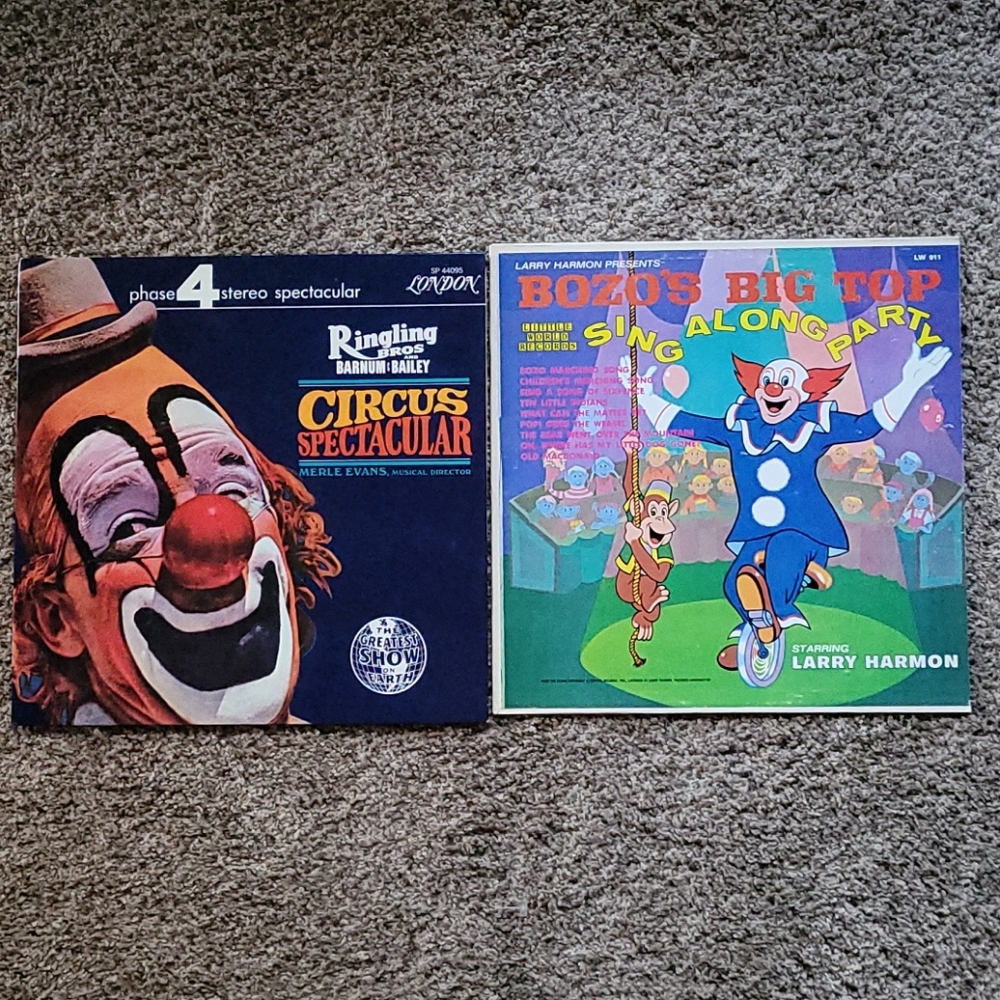 Bozo & Ringling Bros Vinyl records
